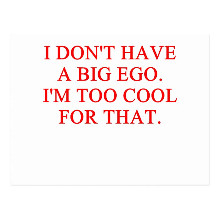 big ego post cards