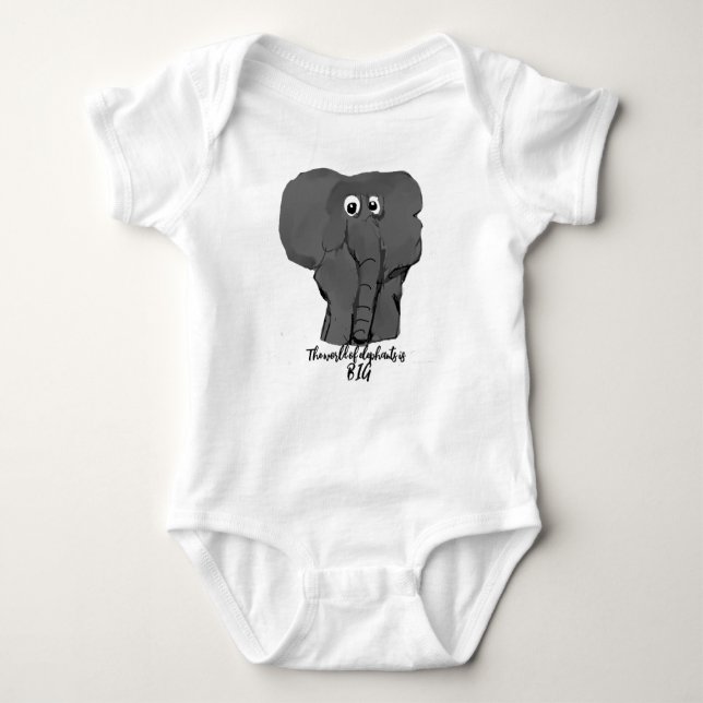 Big Elephant  Baby Bodysuit (Front)