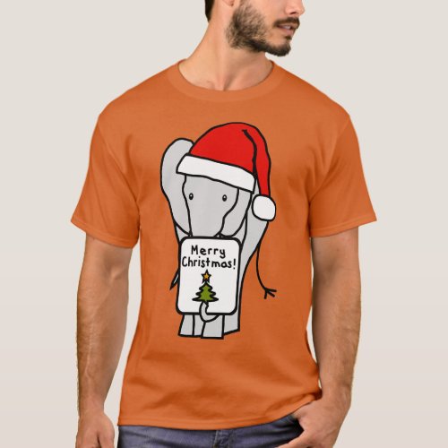 Big Elephant says Merry Christmas T_Shirt