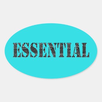 Big Essential Gig Workers 1 Oval Sticker by profilesincolor at Zazzle
