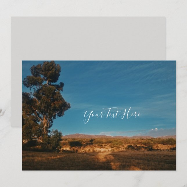 Big Eucalyptus Tree Blue Sky Invitation Card (Front/Back)