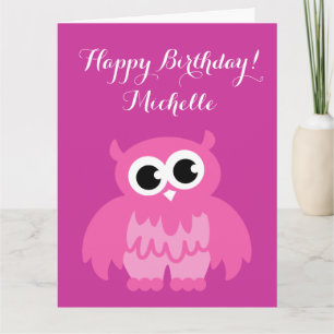 Big extra large Birthday card with name for girls