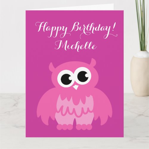 Big extra large Birthday card with name for girls
