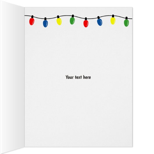 Big extra large Christmas card with cute reindeer (Inside (Right))