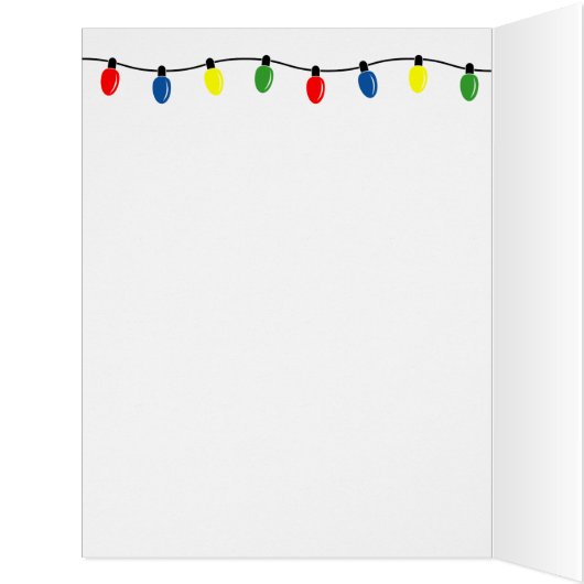 Big extra large Christmas card with cute reindeer (Inside (Left))