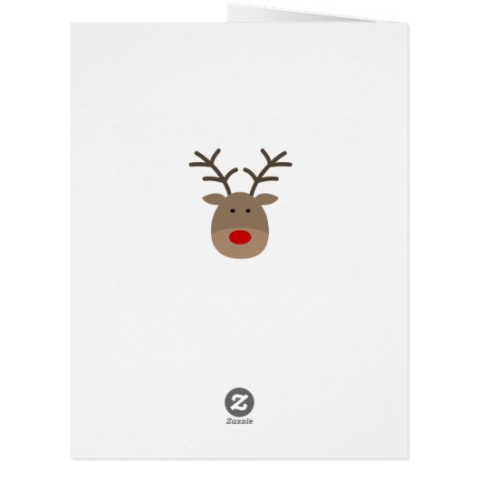 Big extra large Christmas card with cute reindeer (Back)