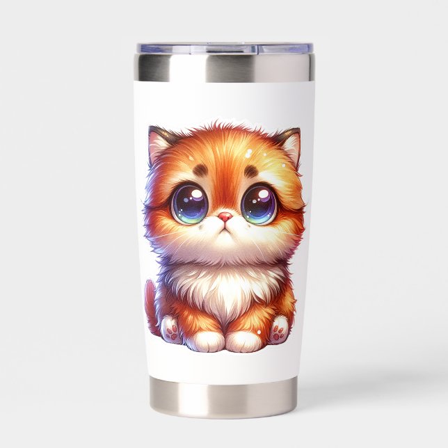 Big Eye Cat Insulated Tumbler (Front)