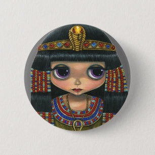 Big Eye Cleopatra Girl Doll Cute Button