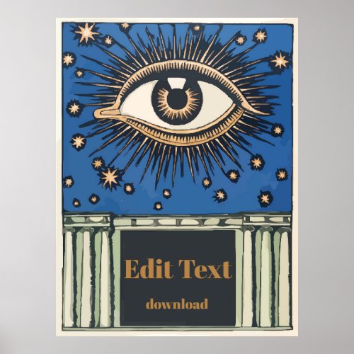 Big Eye edit text Poster