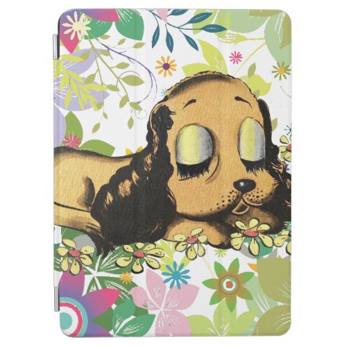 big eye sleeping Puppy Dog Cartoon Animal Art    iPad Air Cover