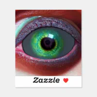 Green Halloween Eyeball Stickers, Zazzle