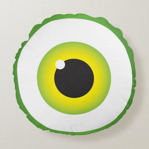 Big Eyeball Round Pillow