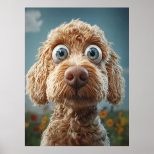 Big-Eyed Australian Labradoodle Poster