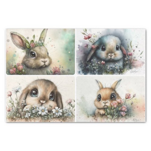 Big Eyed Bunnies  Tissue Paper