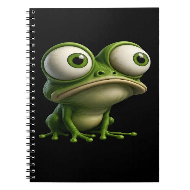 Big-Eyed Cartoon Frog Notebook (Front)