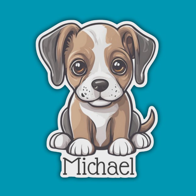 Big Eyed Dog Waterproof  Sticker (Creator Uploaded)