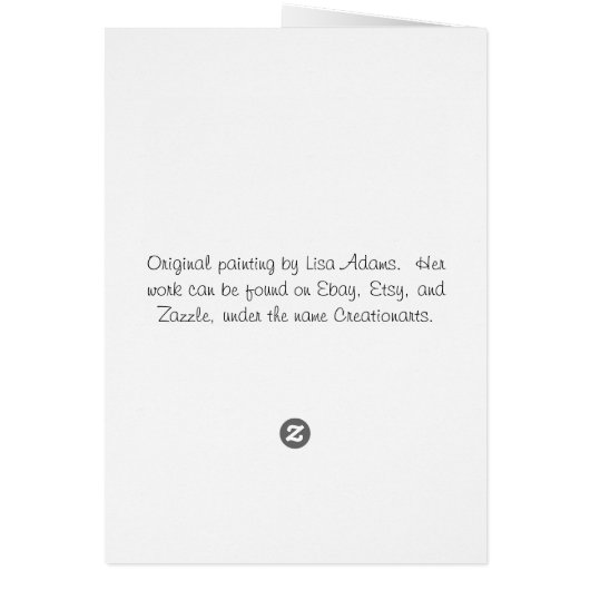 Big Eyed Funny Cat Daffodils Creationarts (Back)