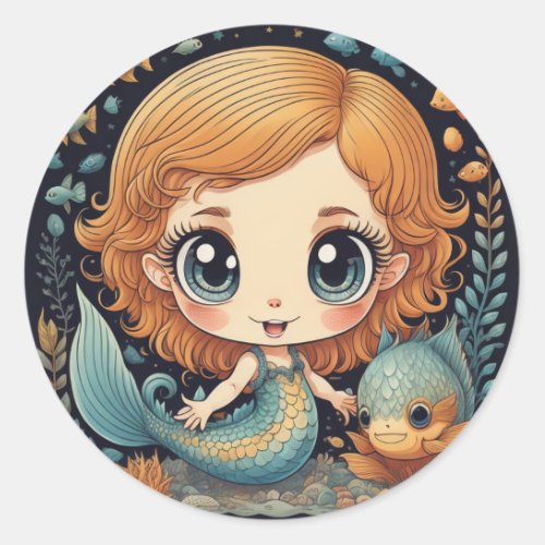 Big Eyed Mermaid Sticker
