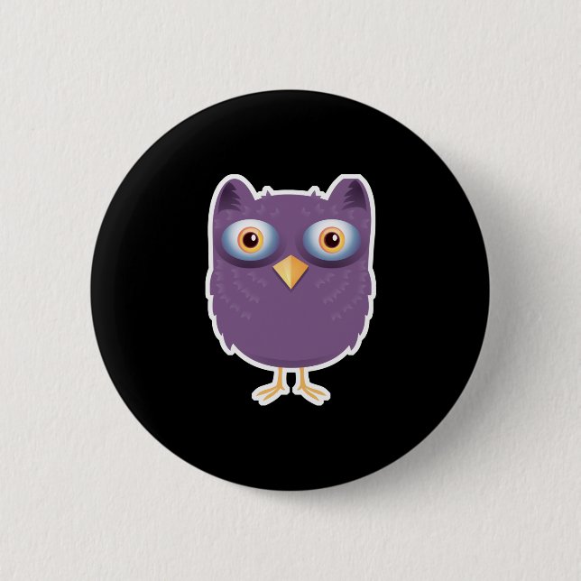 big eyed owl button (Front)