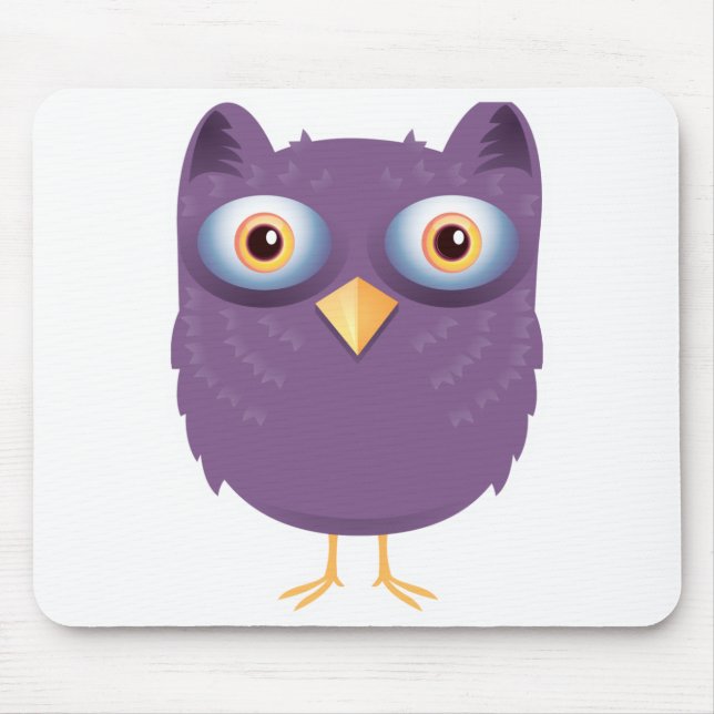 big eyed owl mouse pad (Front)