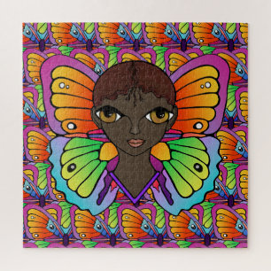 Big Eyes and Butterflies Jigsaw Puzzle