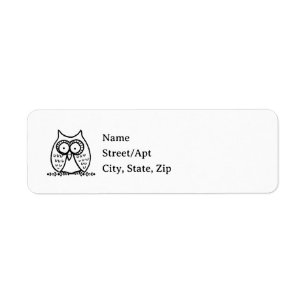 Big Eyes Cartoon Owl Add Your Own Address Labels
