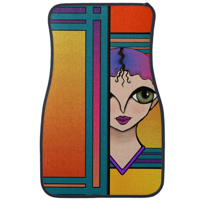 Big Eyes Design Car Floor Mat (Front)