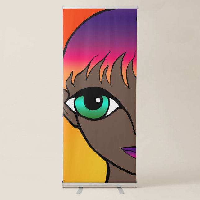 BIG EYES DESIGN RETRACTABLE BANNER (Front)