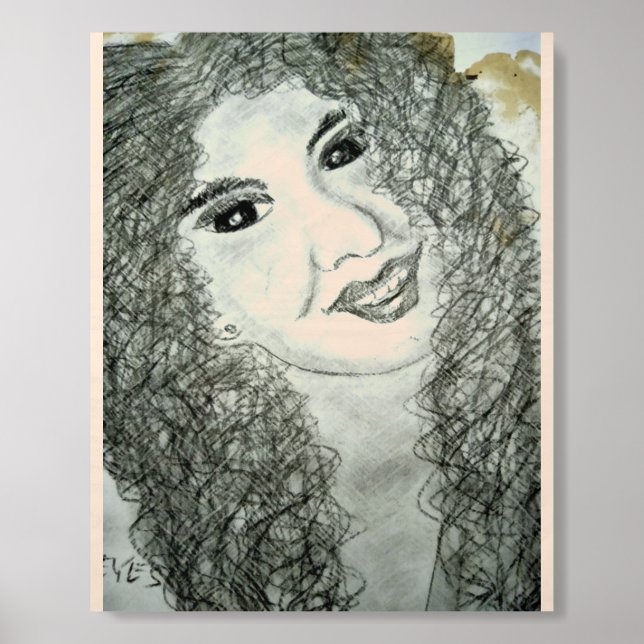 Big Eyes Sketch Wood Photo Tile (Front Set)