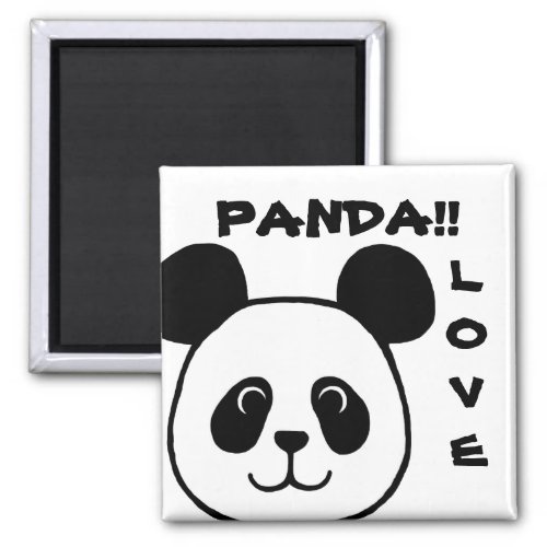 Big Face Panda Cartoon Magnet