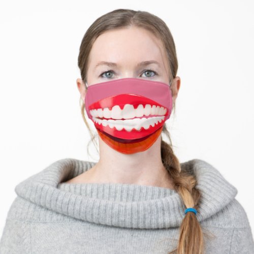 Big Fake Funny Teeth Adult Cloth Face Mask
