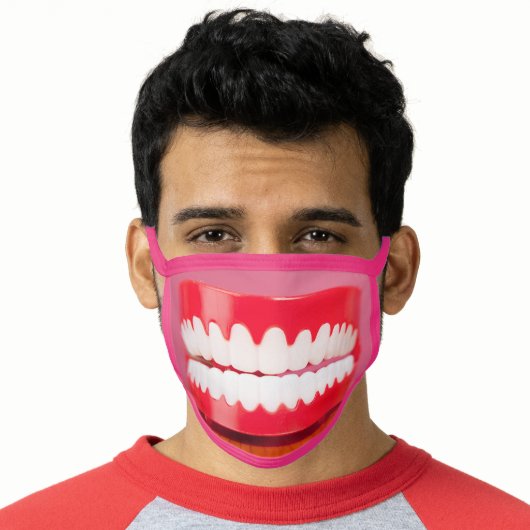 Big Fake Funny Teeth Face Mask (Worn Him)