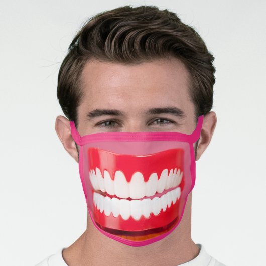 Big Fake Funny Teeth Face Mask (Worn Him)