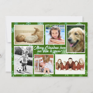 Big Family Photo Collage Simple Christmas Cards