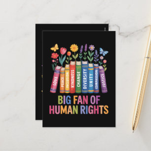Big Fan Of Human Rights  Holiday Postcard