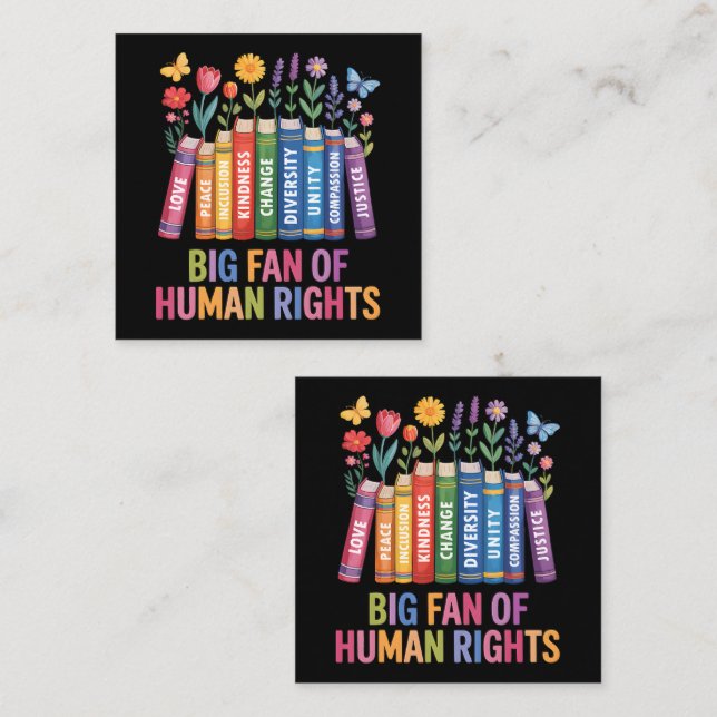 Big Fan Of Human Rights  Note Card (Front/Back)