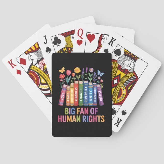 Big Fan Of Human Rights  Poker Cards (Back)