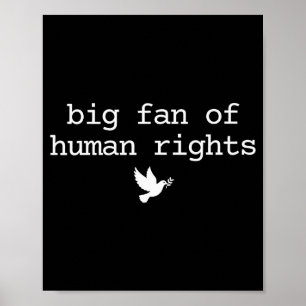 Big Fan Of Human Rights Protest Retro Feminist Wom Poster