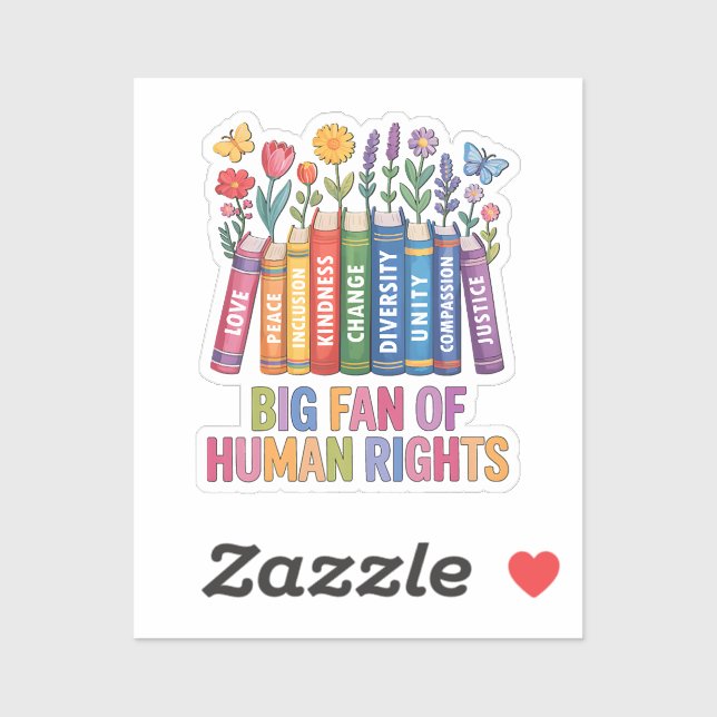 Big Fan Of Human Rights  Sticker (Sheet)