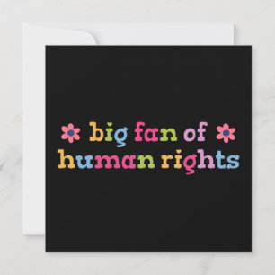 Big fan of human rights thank you card