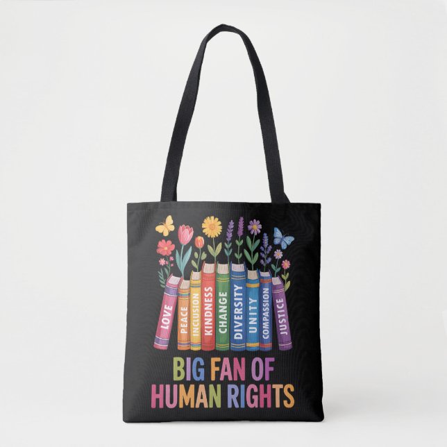 Big Fan Of Human Rights Tote Bag (Front)