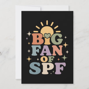 Big Fan of SPF Summer Sun Protection Invitation