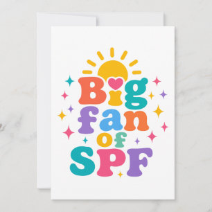 Big Fan of SPF Summer Sun Protection Invitation