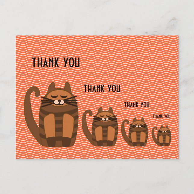 big fat cat rufus thank you postcard (Front)