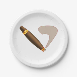 Big Fat Cuban Style Cigar Paper Plates