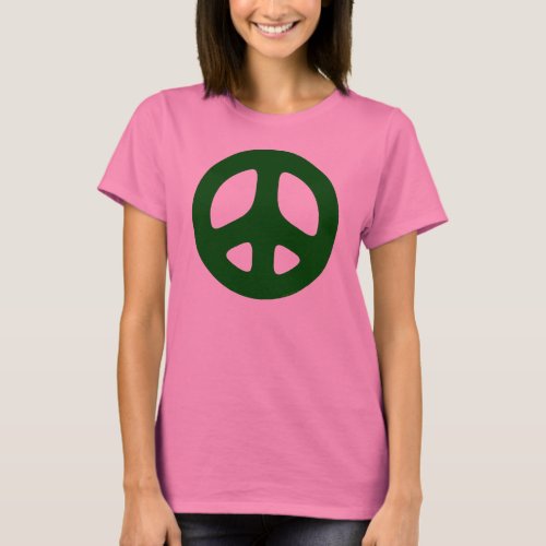 Big Fat Green Peace Sign T_Shirt
