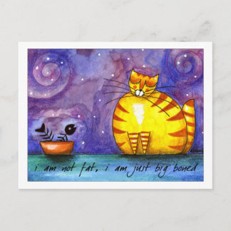 Big Fat Yellow Cat - PostCard