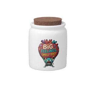 Big Feelings, Small Body – Funny Surreal Monster D Candy Jar