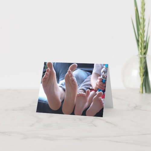 Big Feet Little Feet _ Blank Note Card