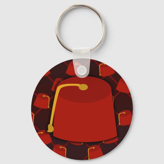 Big Fez Little Fez Keychain (Front)